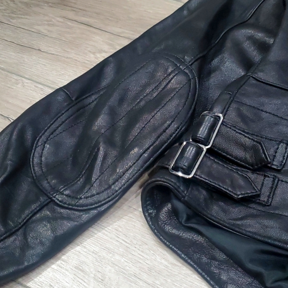 EXPRESS Genuine Leather Moto Jacket - Picture 11 of 16